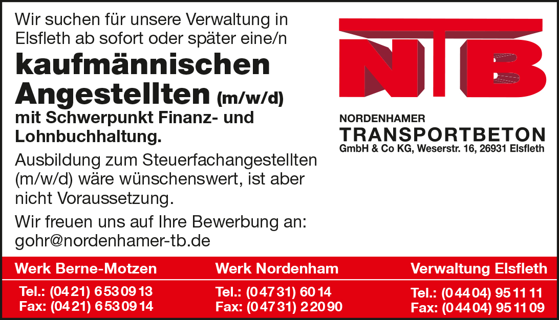 Stellenanzeige